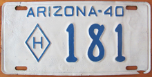 Arizona license plate picture
