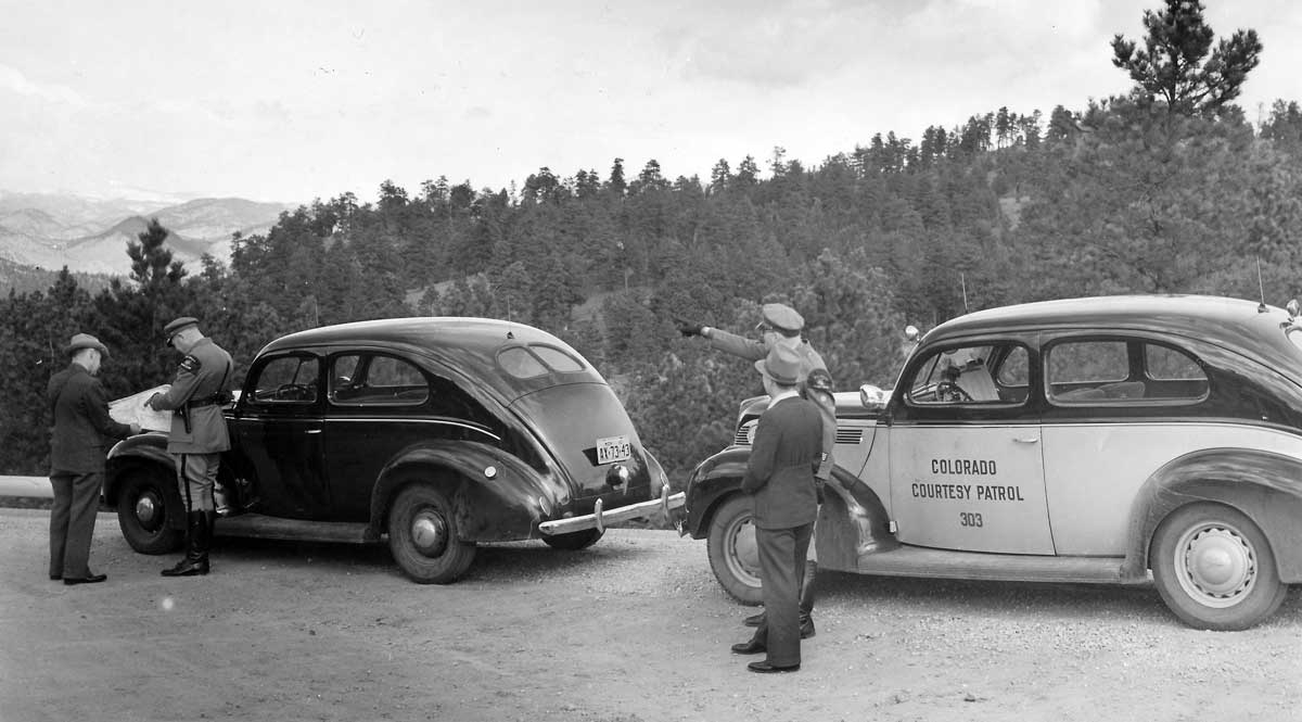 Colorado police car and officers