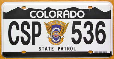 Colorado license plate image
