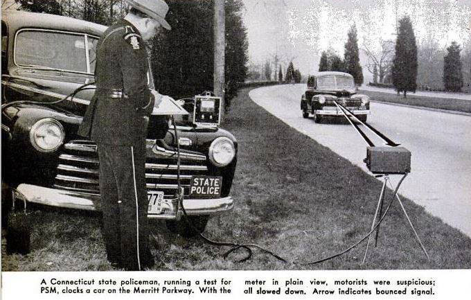 Connecticut police car and officer image