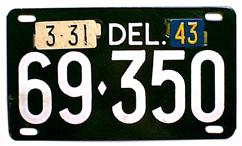 Delaware police plate