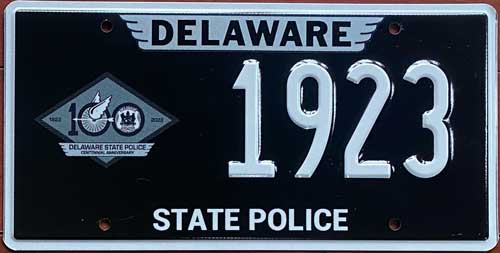 Delaware license plate
