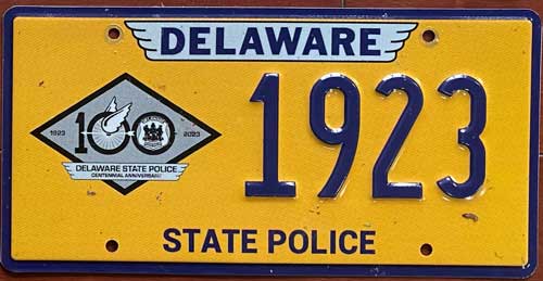 Delaware license plate