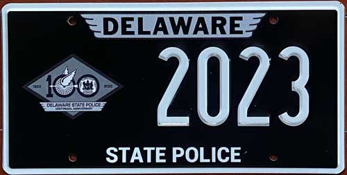 Delaware license plate