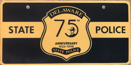 Delaware license plate