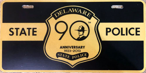 Delaware license plate