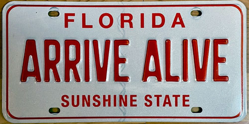 Florida license plate image