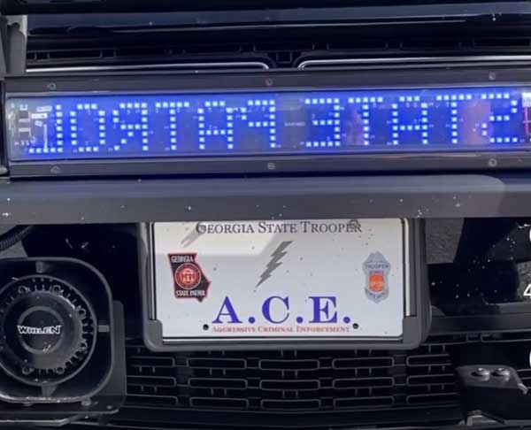 Georgia state police license plate