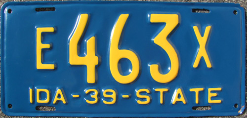 Idaho license plate image