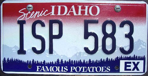 Idaho license plate image