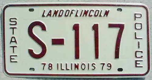 Illinois state police license plate
