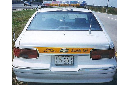 Illinois state police license plate