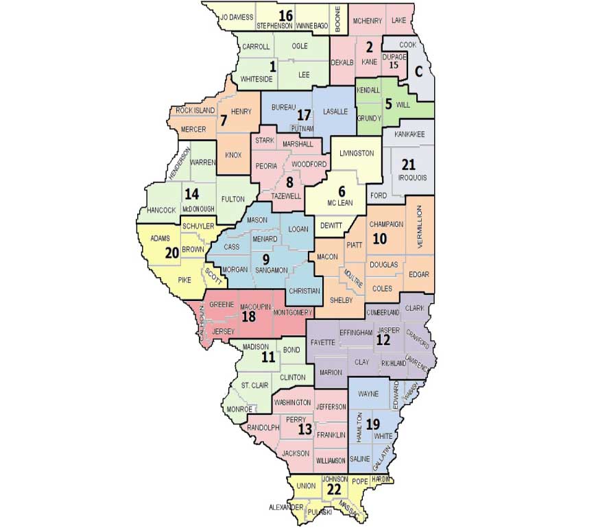 Illinois state map