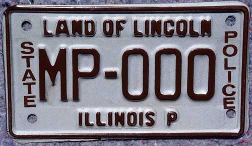 Illinois police license plate