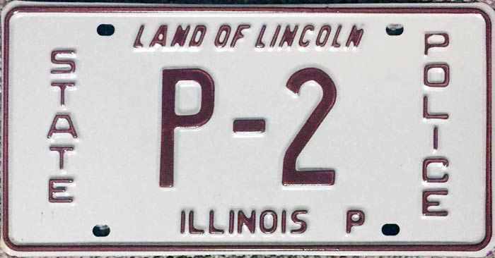 Illinois state police license plate