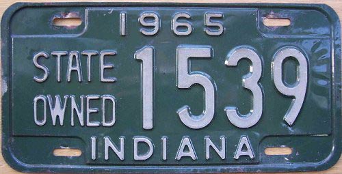 Indiana license plate image