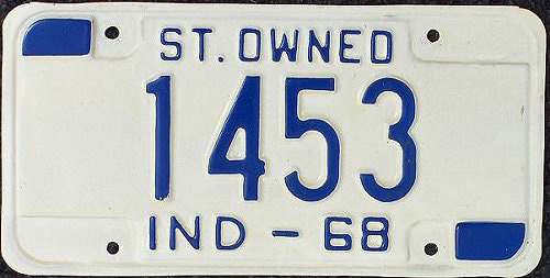 Indiana license plate image
