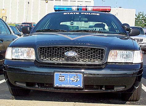 Indiana police license plate