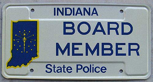 Indiana police license plate