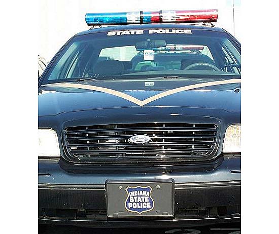 Indiana police license plate