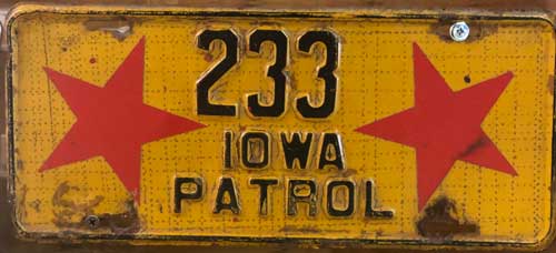 Iowa license plate image