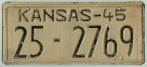 Kansas license plate image