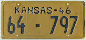 Kansas license plate image