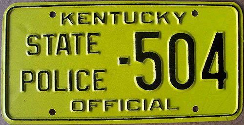 Kentucky license plate image