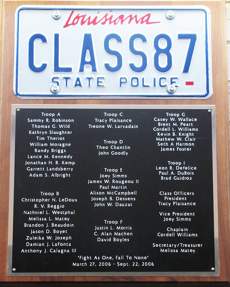 Louisiana police license plate