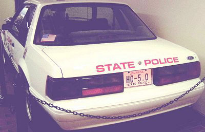 Louisiana license plate on car