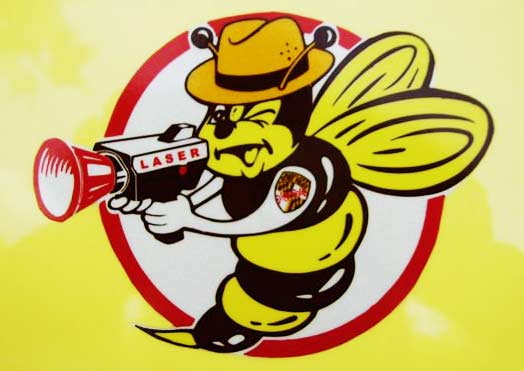 Maryland police license plate
