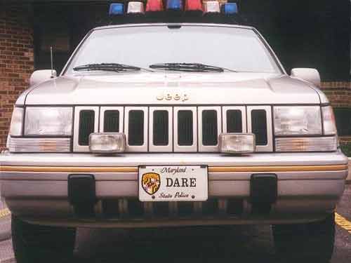 Maryland police license plate
