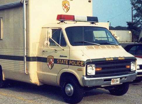 Maryland police license plate