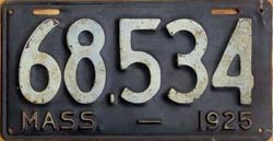 Massachusetts police license plate