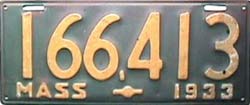 Massachusetts police license plate