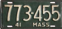 Massachusetts police license plate