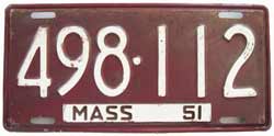 Massachusetts police license plate