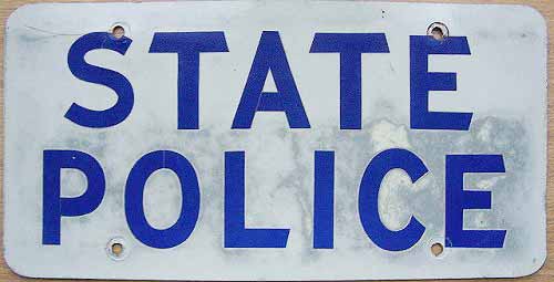 Massachusetts police license plate image