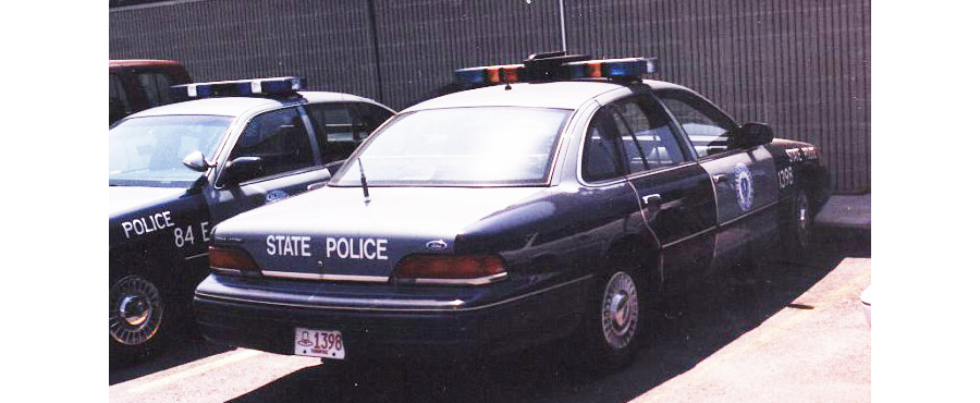 Massachusetts police car