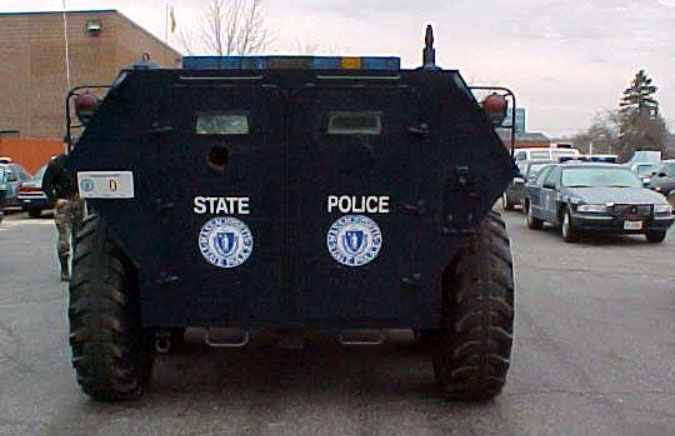 Massachusetts police license plate image