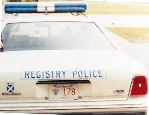 Massachusetts police license plate image