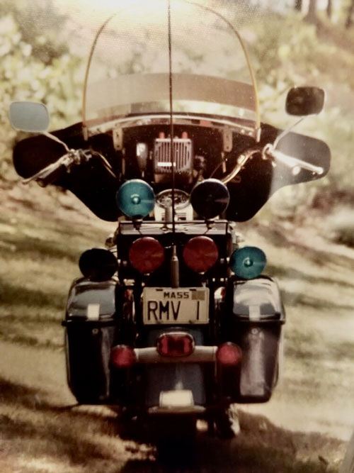 Massachusetts police license plate image