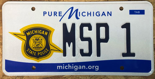 Michigan license plate image