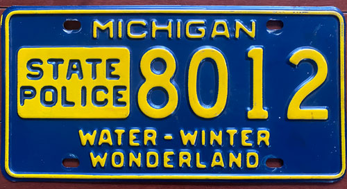 Michigan license plate image