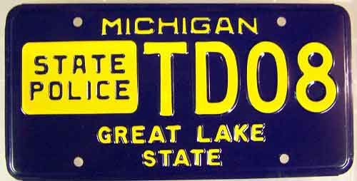 Michigan license plate image