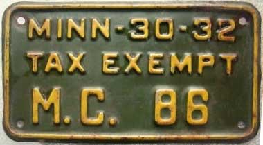 Minnesota police license plate