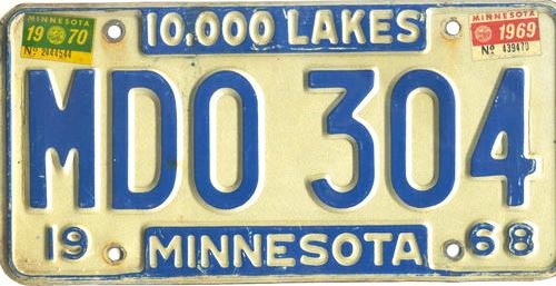 Minnesota police license plate
