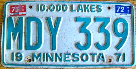 Minnesota police license plate