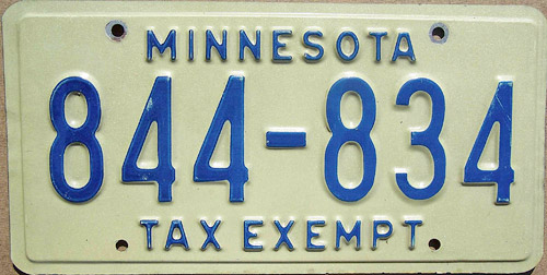 Minnesota police license plate