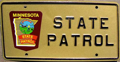 Minnesota police license plate